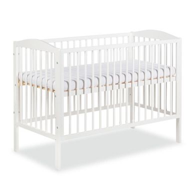 Klupś, Radek II, łóżeczko niemowlęce, białe, 120-60 cm