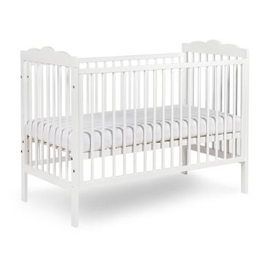 Klupś, Radek III, łóżeczko niemowlęce, białe, 120-60 cm