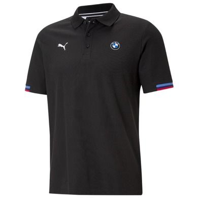 Koszulka polo męska z krótkim rękawem, czarna, Puma BMW M Motorsport Polo