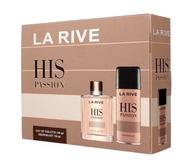La Rive for Men, His Passion, woda toaletowa, 100 ml + deo spray, 150 ml