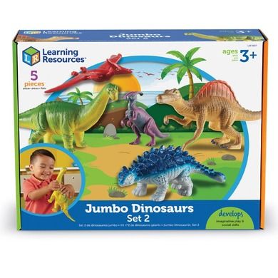 Learning Resources, Dinozaury II, zestaw dużych figurek, 5 szt.