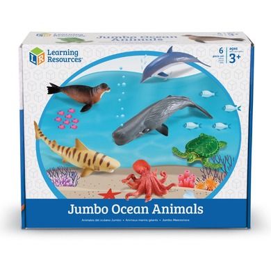 Learning Resources, Zwierzęta, Ocean, zestaw dużych figurek, 6 szt.
