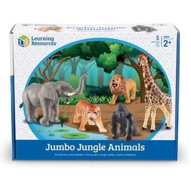 Learning Resources, Zwierzęta, Safari, zestaw dużych figurek, 5 szt.