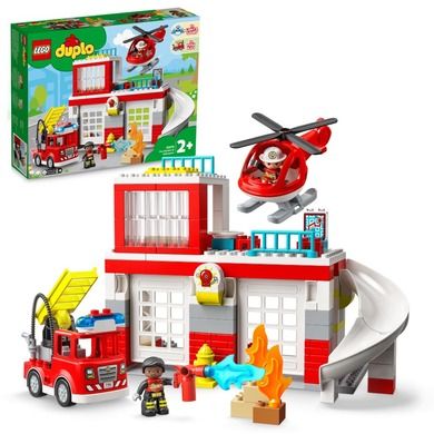 LEGO DUPLO, Rescue Remiza strażacka i helikopter, 10970