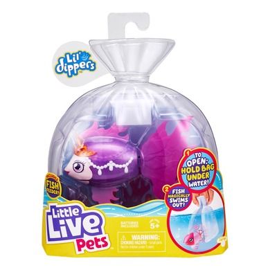 Little Live Pets, Rybka, interaktywna zabawka do wody, fioletowa