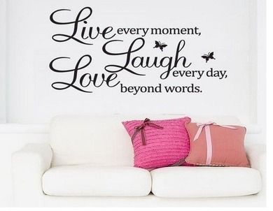 Live laught love, naklejka dekoracyjna na ścianę