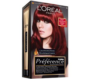 L'Oreal Paris, Feria Preference, farba do włosów, P37 intensywna ciemna czerwień