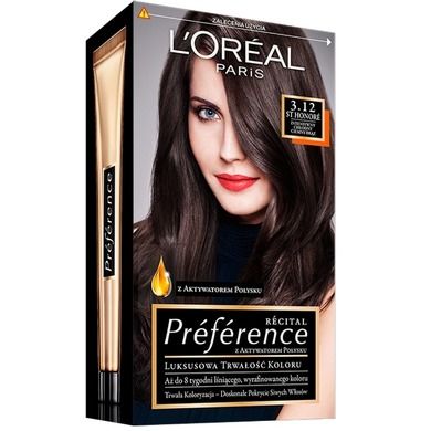 L'Oreal Paris, Recital Preference, farba do włosów, 3.12 intensywny chłodny ciemny brąz