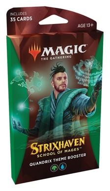 Magic The Gathering: Strixhaven, Theme Booster - Quandrix (Green), gra karciana