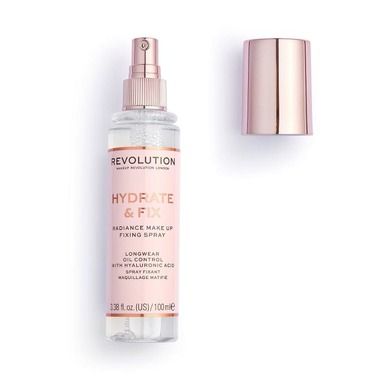 Makeup Revolution, Hydrate & Fix Fixing, spray nawilżający i utrwalający makijaż, 100 ml