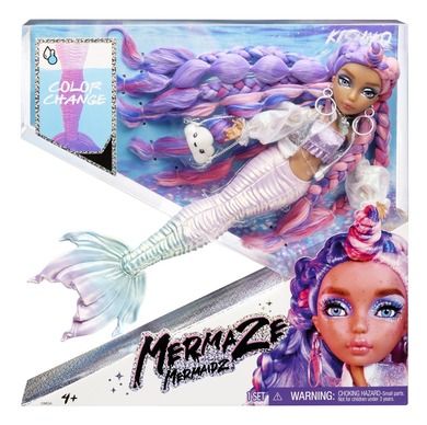 Mermaze Mermaidz, Syrenka Kishiko, lalka modowa zmieniająca kolor, purple