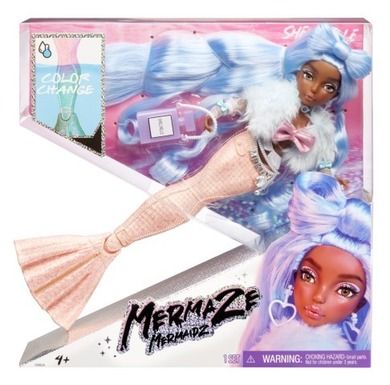 Mermaze Mermaidz, Syrenka Shellnelle, lalka modowa zmieniająca kolor, blue