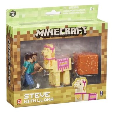 Minecraft, Steve z lamą, zestaw figurek