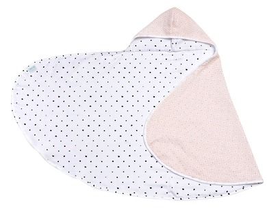Motherhood, ręcznik niemowlęcy, muślinowy, kwadraty różowe, 65-130 cm