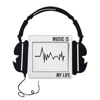 Naklejka na włącznik, Music is my life