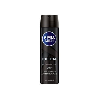 Nivea, Deep, dezodorant w sprayu, męski, 150 ml