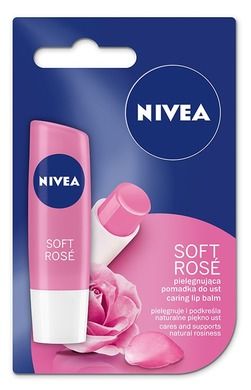 Nivea, Lip Care, pomadka ochronna, Soft Rose, 4,8 g