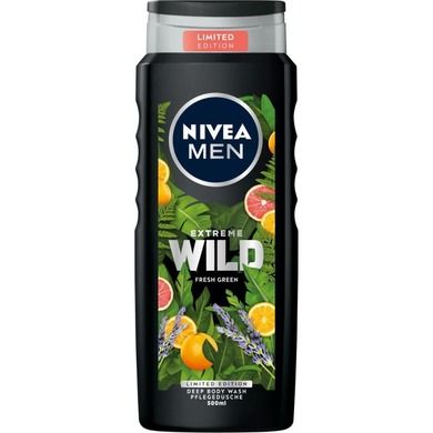 Nivea, Men Extreme Wild, żel pod prysznic, Fresh Green, 500 ml