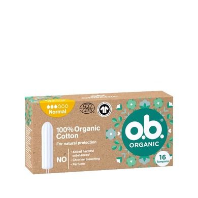 O.B., Organic, tampony, normal, 100% cotton, 16 szt.