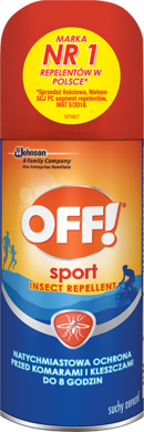 OFF! Sport, suchy aerozol, środek odstarszający owady, 100 ml