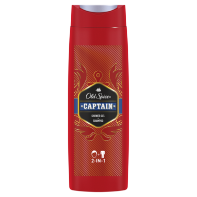 Old Spice, Captain, żel pod prysznic i szampon dla mężczyzn, 400 ml