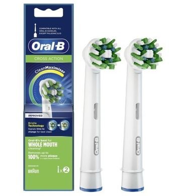Oral-B, CrossAction CleanMaximiser, końcówki do szczoteczki elektrycznej, EB50-2, 2 sztuk