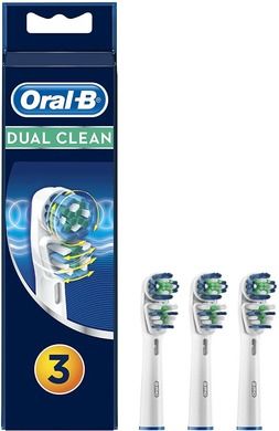 Oral-B, Dual Clean, końcówki do szczoteczki elektycznej, 3 szt.