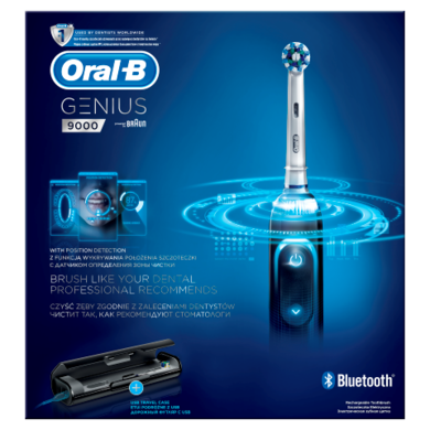 Oral-B, Genius 9000 Black, szczoteczka elektryczna do zębów
