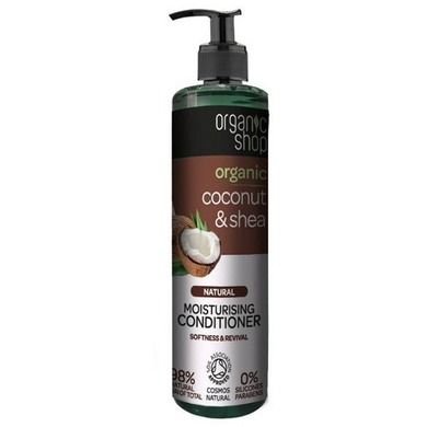 Organic Shop, Moisturising Conditioner, odżywka nawilżająca do włosów, Kokos & Shea, 280 ml