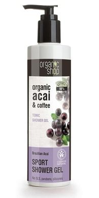 Organic Shop, żel pod prysznic tonizujący, Brazylijskie jagody Acai, 280 ml