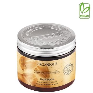 Organique, Naturals Argan Shine, maska do włosów, 200 ml