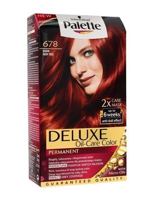 Palette, Deluxe, farba permanentna do włosów, rubin nr 678