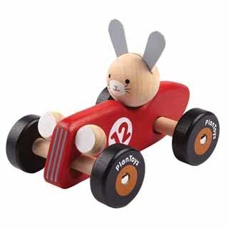 Plan Toys, Drewniana rajdówka z królikiem