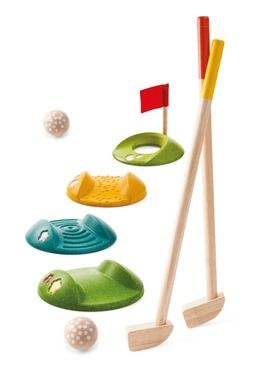 Plan Toys, Drewniany mini golf, duży zestaw