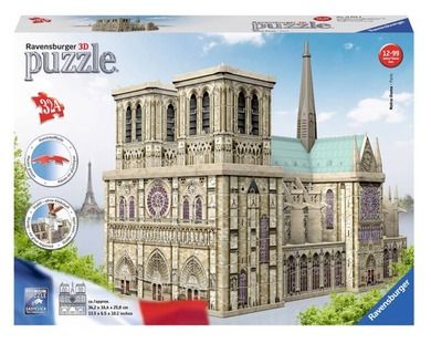 Ravensburger, Katedra Notre Dame, puzzle 3D, 324 elementy