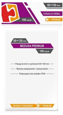 Rebel, koszulki na karty Medusa Premium, 80-120 mm, 100 szt.
