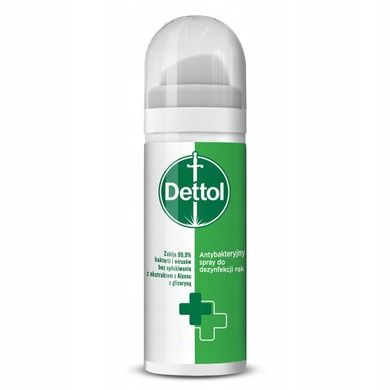 Reckitt Benckiser, Dettol, antybakteryjny spray do dezynfekcji rąk, 50 ml