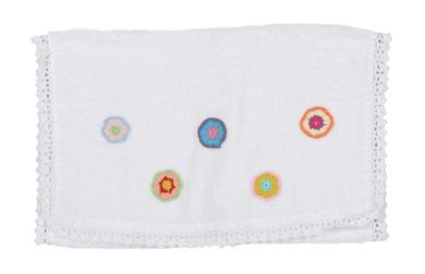 Ręcznik biały w drobne kwiatki, 40-60 cm