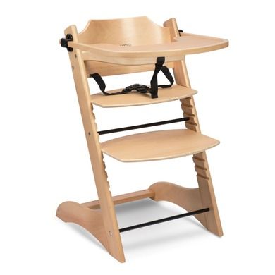 Ricokids, Loni, krzesełko do karmienia, drewniane, naturalne