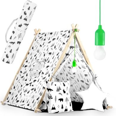 Ricokids, Tipi, namiot dla dzieci, 110-107-106 cm, biały