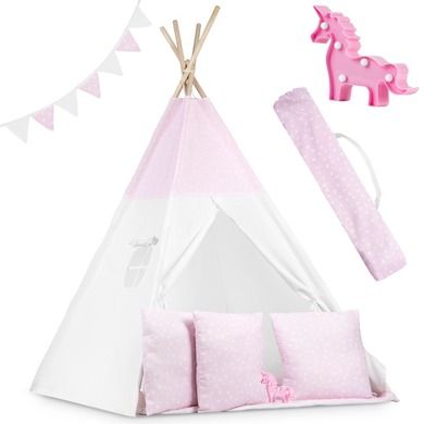 Ricokids, Tipi, namiot dla dzieci, różowy, 120-120-160 cm