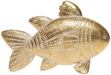 Ryba dekoracyjna, złota przecierana z dwoma płetwami, 21,7-5-15 cm