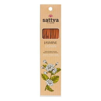 Sattva, Natural Indian Incense, naturalne indyjskie kadzidełko, Jaśmin, 15 szt.