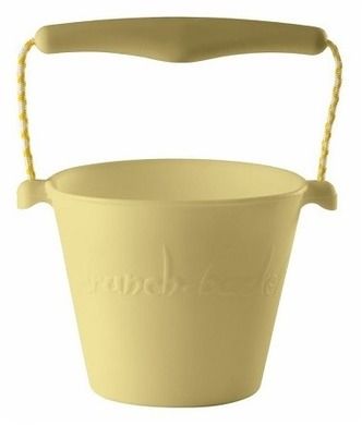 Scrunch, Bucket, składane wiaderko do wody i piasku, pastelowe żółte