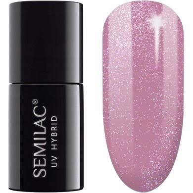 Semilac, lakier, 319 Shimmer Dust Pink, 7 ml
