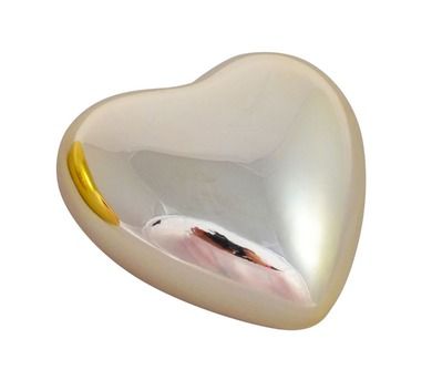 Serce ceramiczne, złote, 5-5-2 cm
