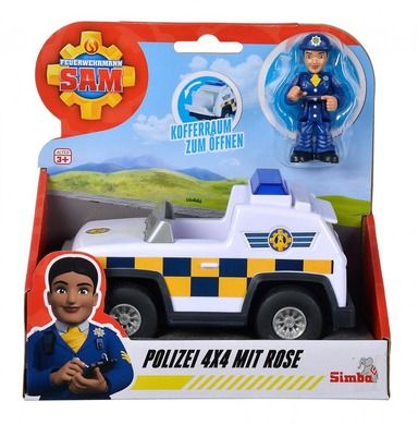 Simba, Strażak Sam, Jeep policyjny, 4-4 mini, samochód
