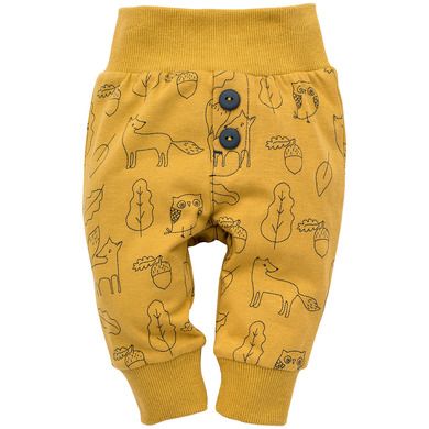 Spodnie dresowe niemowlęce, żółte, Pinokio