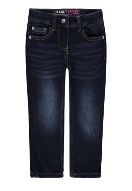 Spodnie jeansowe dziewczęce, ciemny denim, Kanz