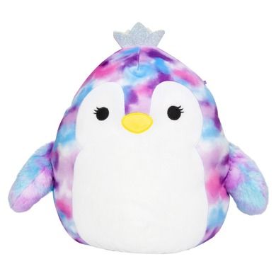 Squishmallows, pingwin Louisa, maskotka, fioletowo-niebieska, 30 cm